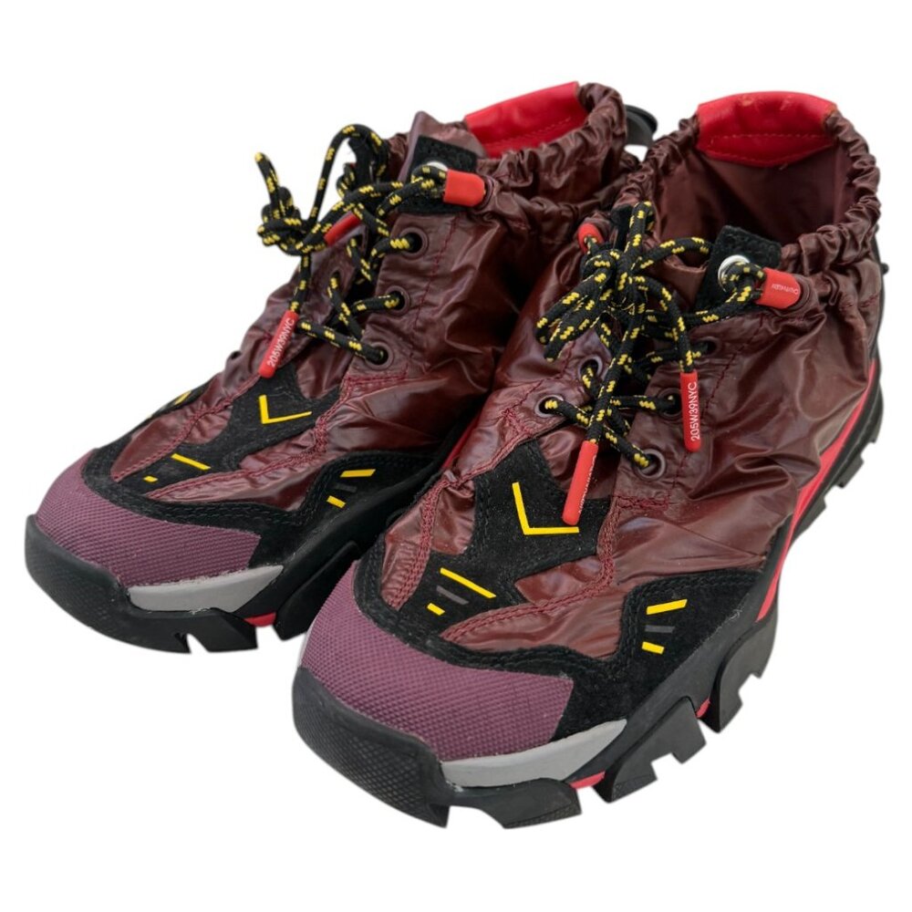 Like New RARE Raf Simons x Calvin Klein Burgundy Lace Up Sneakers - 8.5